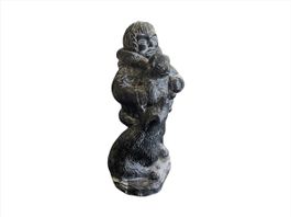 Original Inuit Skulptur aus Speckstein, Kanada, Handarbeit