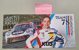 Autogrammkarte Klaus Bachler KÜS Team 17 Porsche Motorsport
