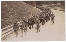 Soldaten auf Marsch 1932 Oberwil AG