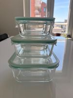 Lunch Box Set aus Glas