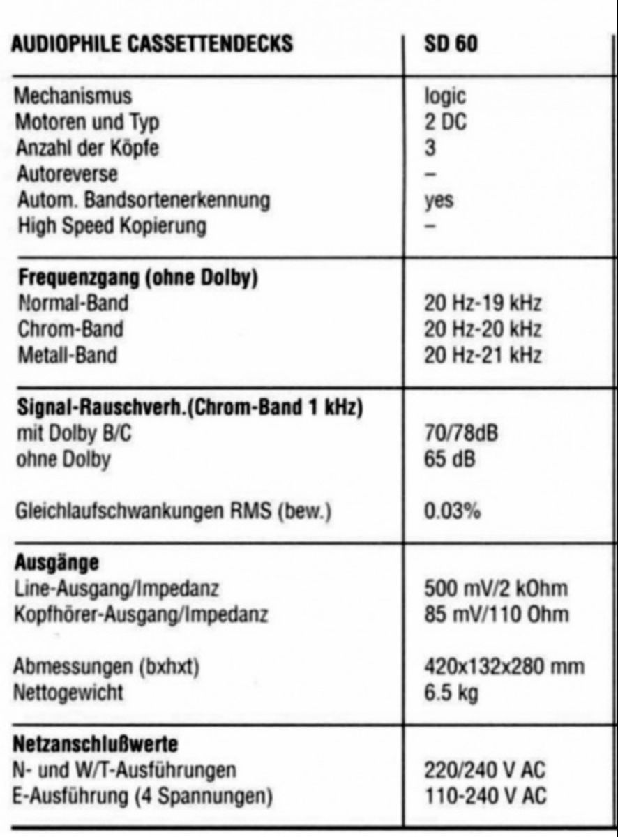 Marantz Registratori: Tape Deck kassettengerät  Marantz SD-60 – Usato da Grenchen venduto da typ4 9