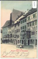 Stein a. Rhein - Bemalte Häuser am Rathausplatz - coloriert