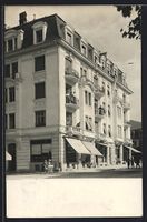 Foto-AK Bern, Geschäftshaus mit Ladenfr