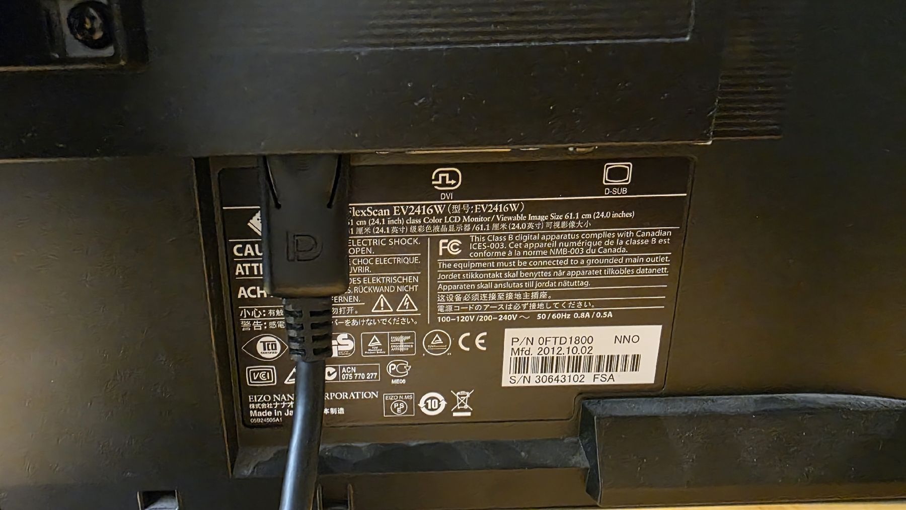 Eizo Monitor: EIZO FlexScan EV2416W – Usato da Einsiedeln venduto da 111chris111 4