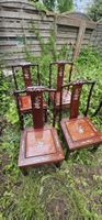 4 seltene asiatische Luxus-Stühle – Antikes Edelholz