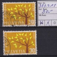 ST73) 389.2.01, Abart kurzer Ast gestempelt Kt. 45.-