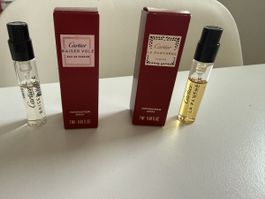 Cartier 2x  Parfum Proben 