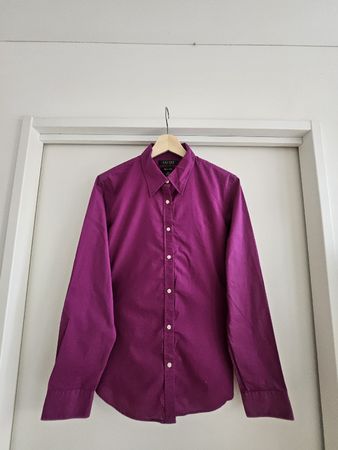 Ralph Lauren Shirt, Long Sleeve, Size L, Magenta, Cotton.