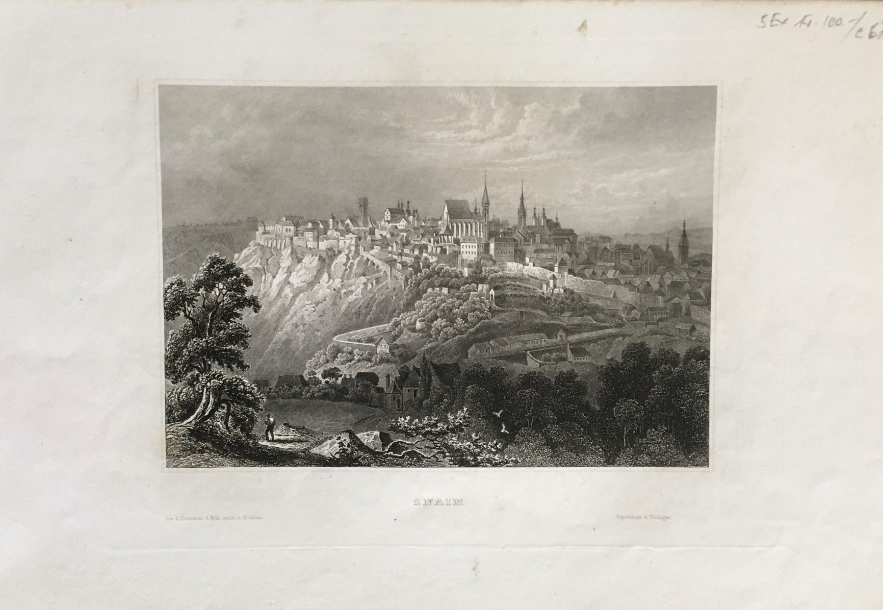 Incisioni: Stahlstich um 1850 - Znaim, Tschechien – Usato da Frauenfeld venduto da Merk52
