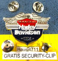 HD 2NÄGEL-PIN HARLEY-DAVIDSON USA GEPRÄGT SILBRIG