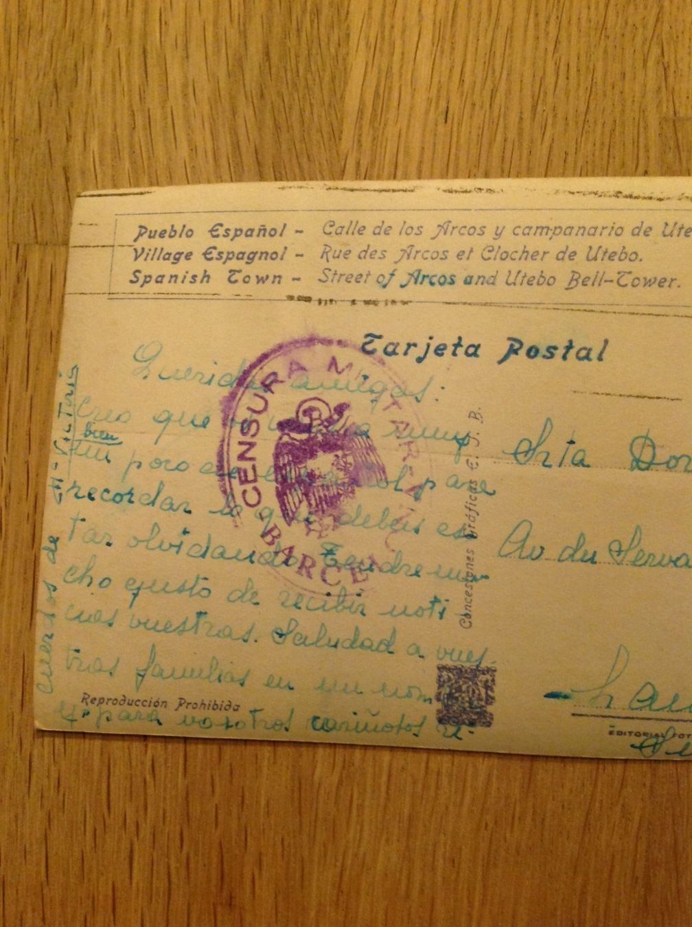 Cartoline postali: Jolie carte postale de Barcelone 1929 – Usato da Villars-sur-Glâne venduto da Graca03 3