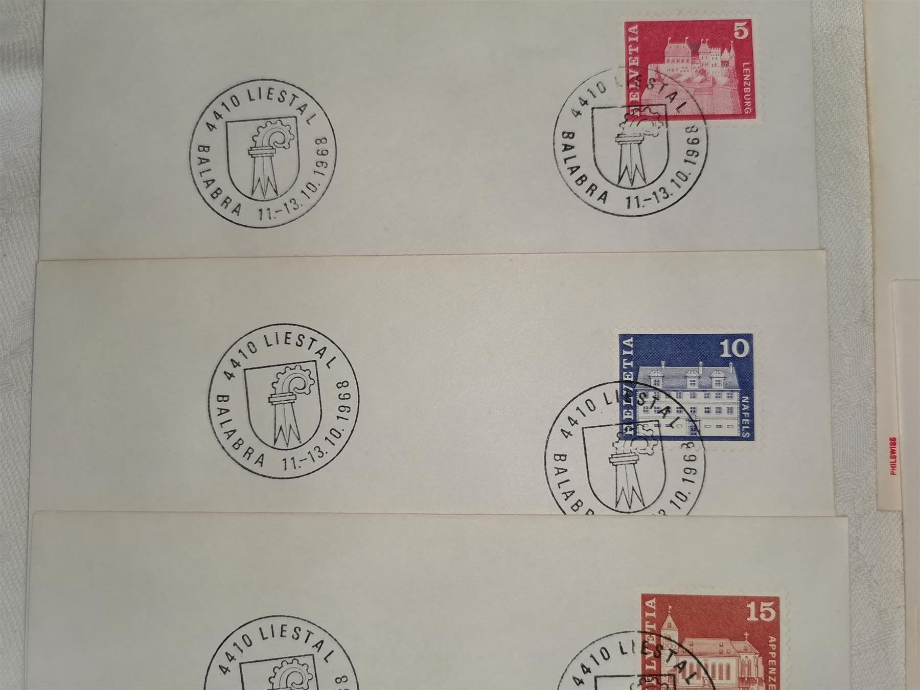 Tutti i francobolli: STEMPEL Liestal, Liestal, Liestal  !!! – Usato da Olten venduto da smiples 1