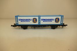 Röwa H0: RIV Containerwagen Löwenbräu München