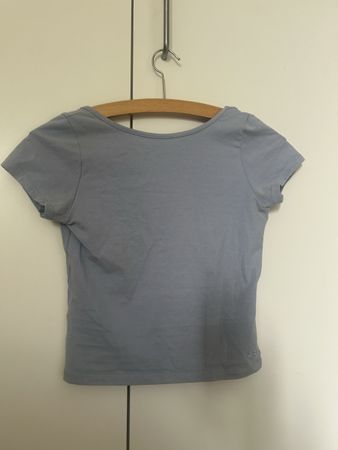 Damen rückenfreies T-Shirt hellblau guter Zustand