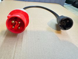 Adaptateur prise 400V-16A CE rouge fiche T15