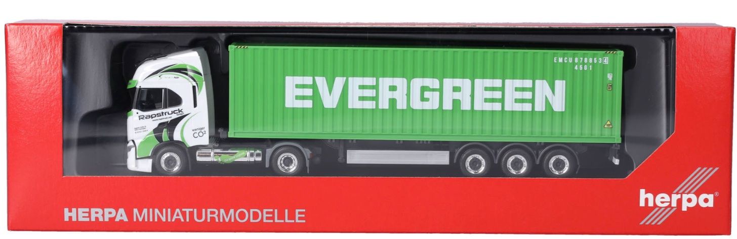 Herpa Modellini d'auto: Iveco S-Way Container EVERGREEN Herpa 1:87 – Nuovo e nell'imballaggio originale da Luzern venduto da aa43modelcars-Luzern 3