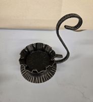 Kerzenhalter aus Metall schwarz mit Griff guter Zustand