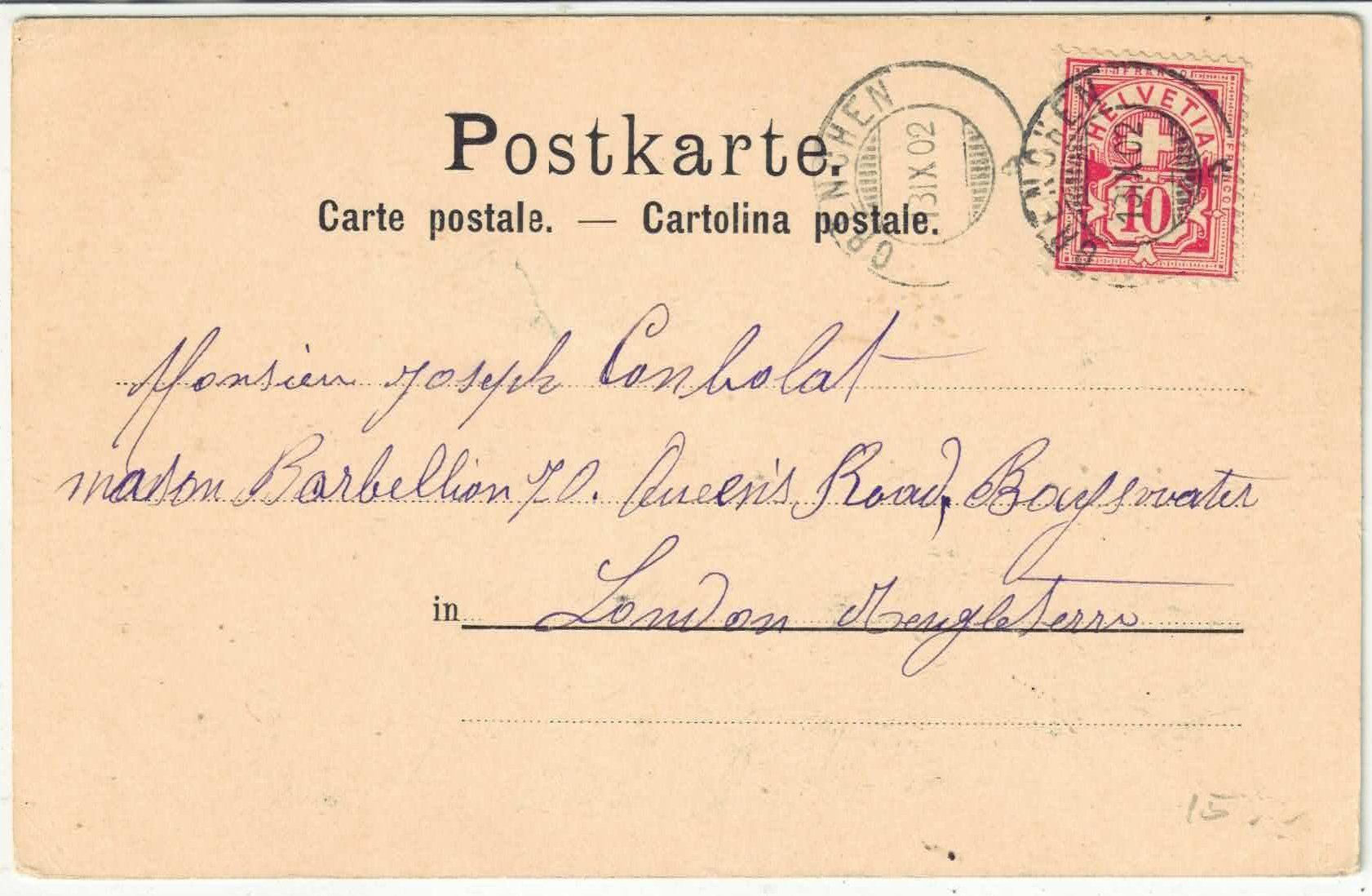 Cartoline postali: Gruss aus Grenchen 1902 – Usato da Ettingen venduto da Kartenplanet 1