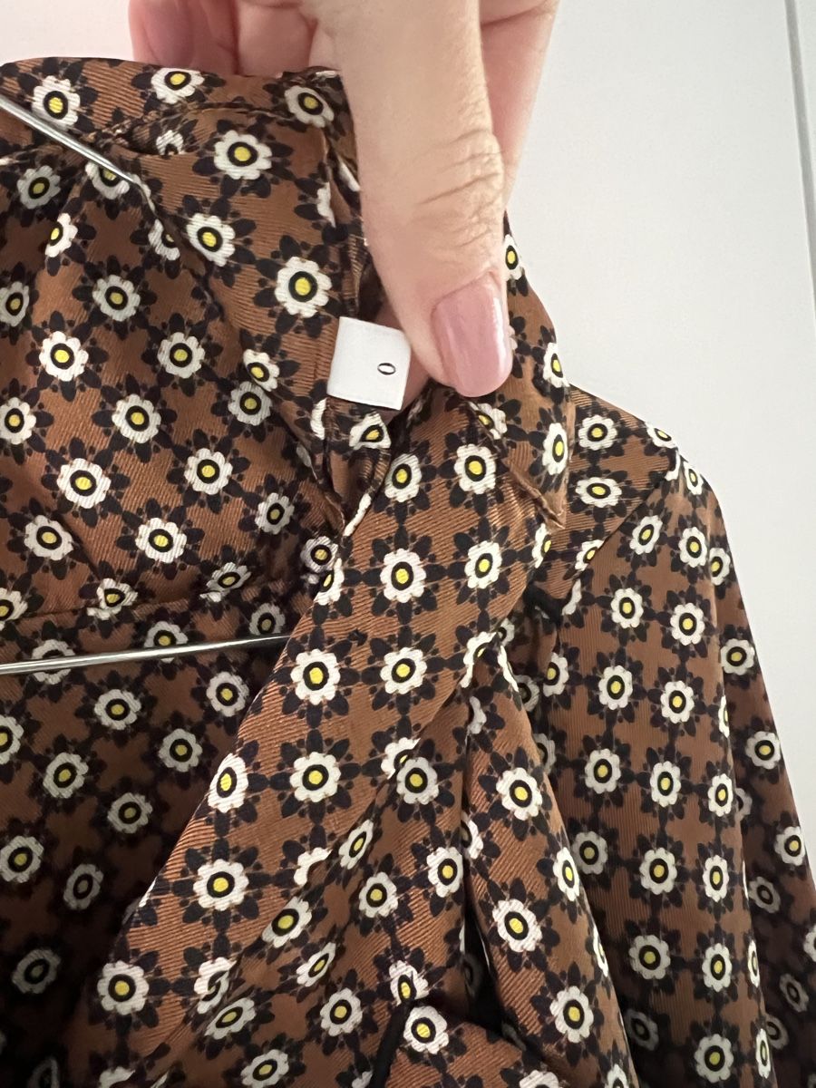 Sandro Camicette: Sandro Bluse Hemd braun in Krawattenmuster Size 0 – Nuovo (secondo la descrizione) da Zürich venduto da Mbraunschweig 4