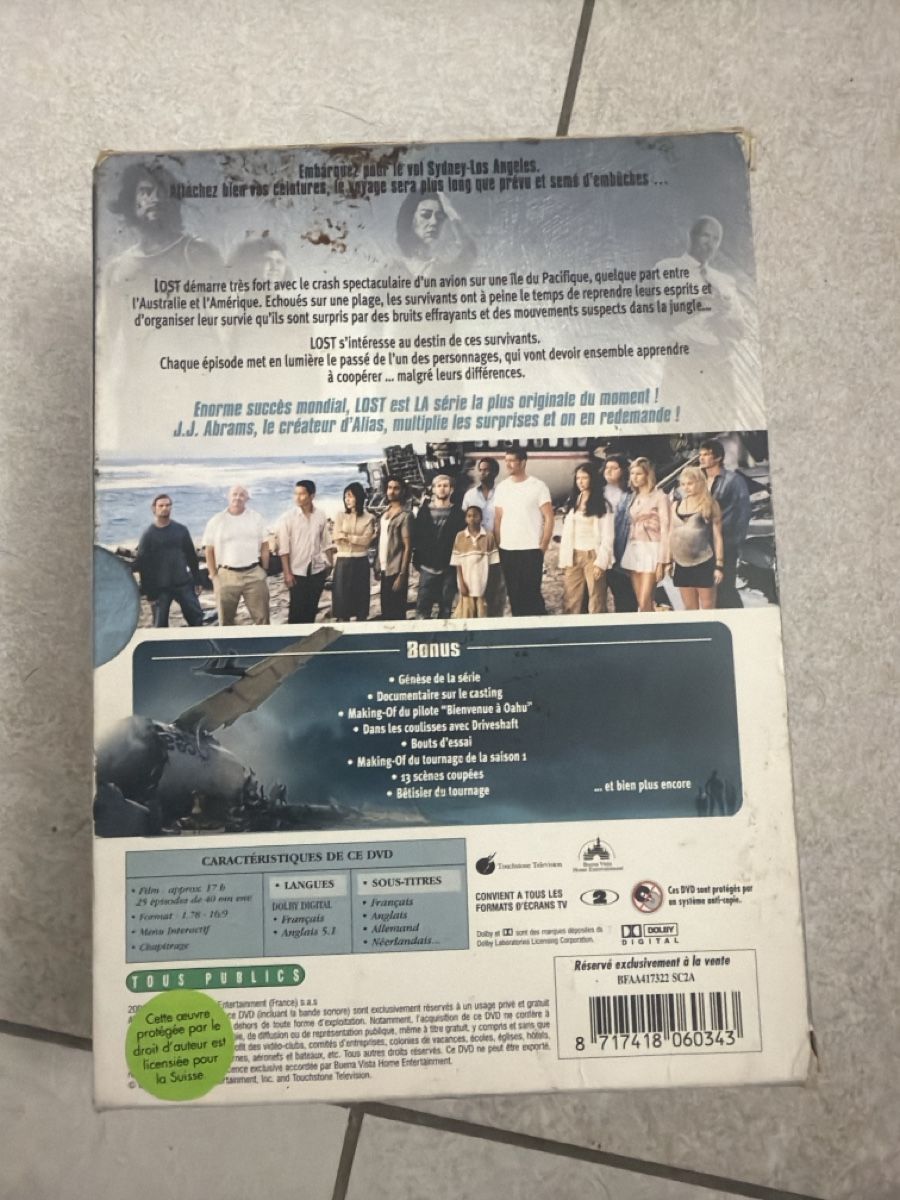 Alle DVDs: LOST Les Disparus Complete DVD Box Set Season 1 – Gebraucht aus Martigny von Jacoosh1234 1