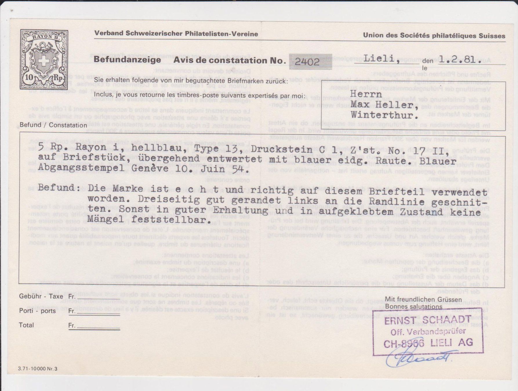Tous les timbres: Timbre Rayon I  sur bout d'enveloppe – D'occasion à Pailly par jme99 2