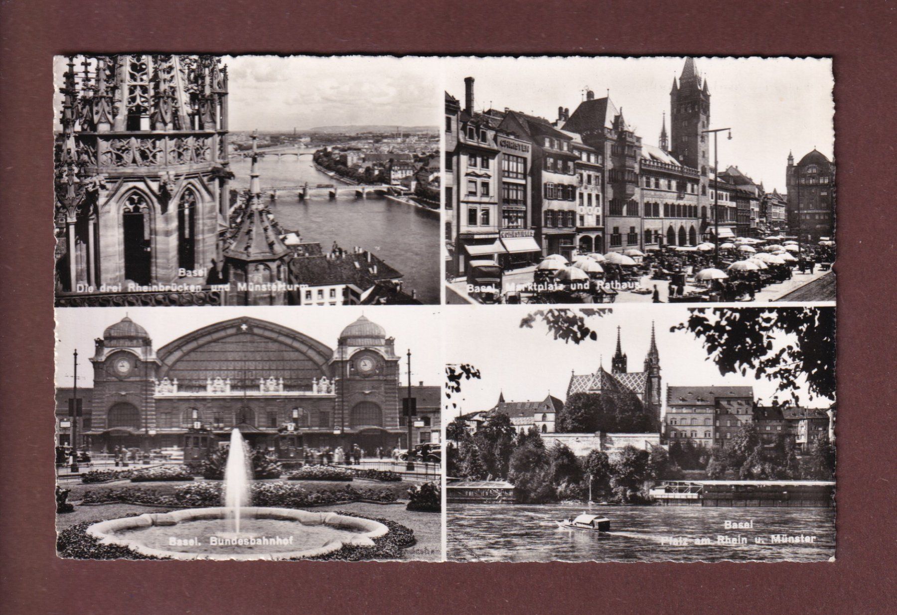 Cartoline postali: BASEL - 4 Bilder – Usato da Pully venduto da nicecards-shop
