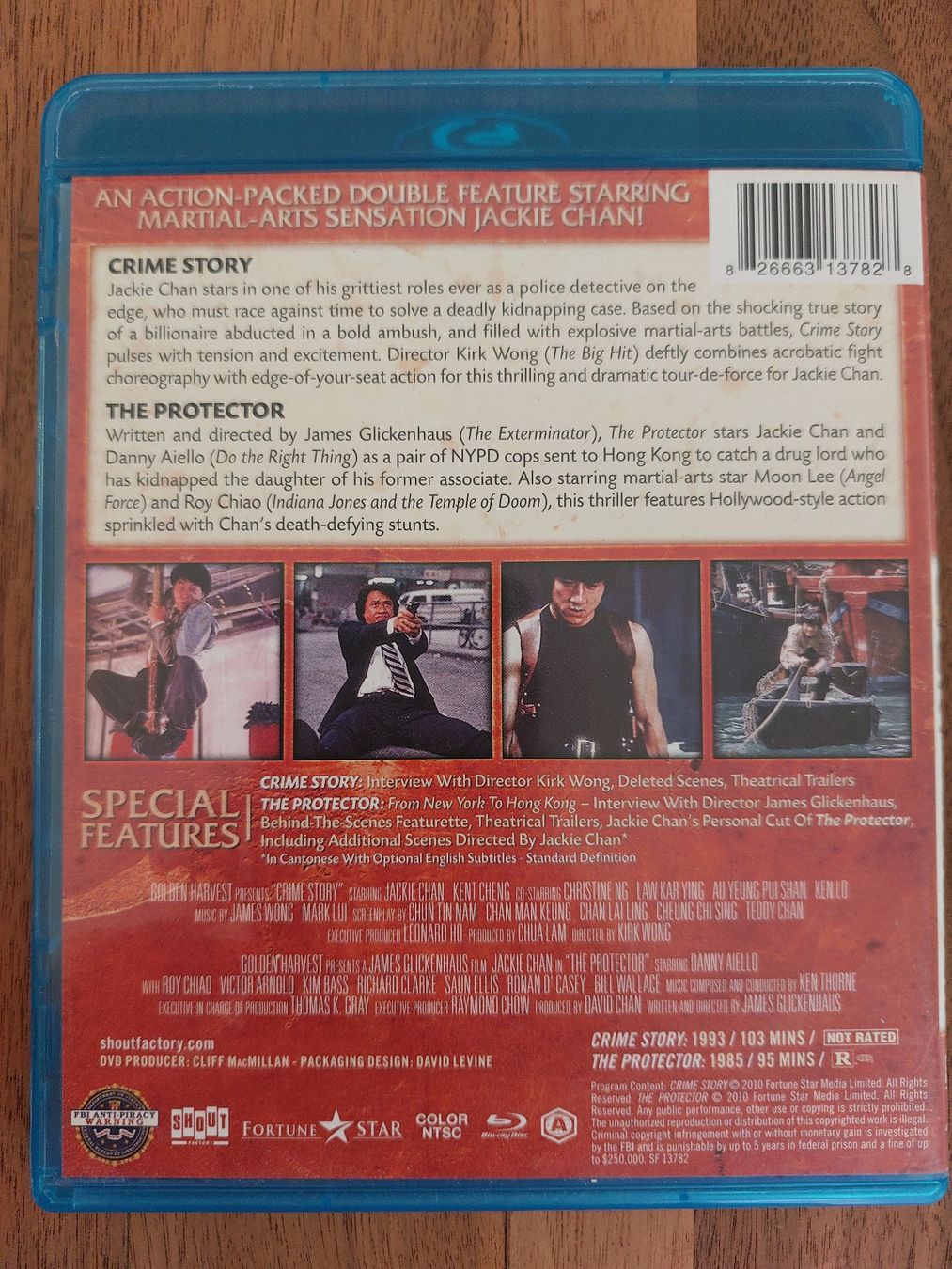 Tutti i DVDs: Blu Ray - Crime Story & The Protector Jackie Chan  US Code A – Usato da Rheinfelden venduto da FilmAuktion 1