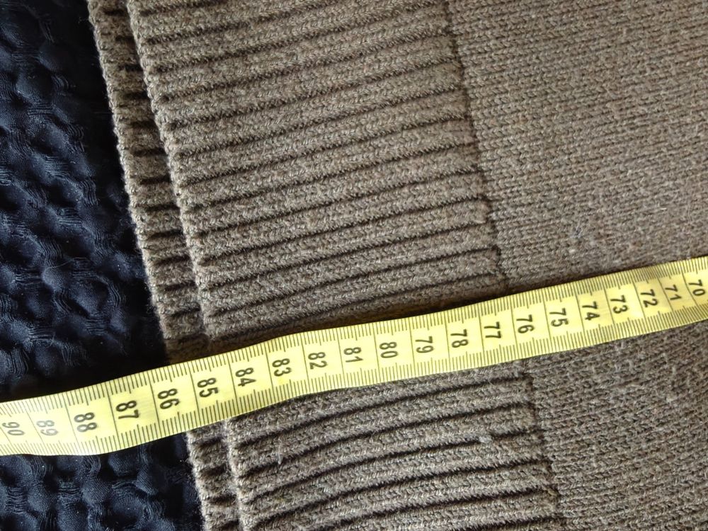 Ikks khaki knit sweater dress military inspired roll neck M
