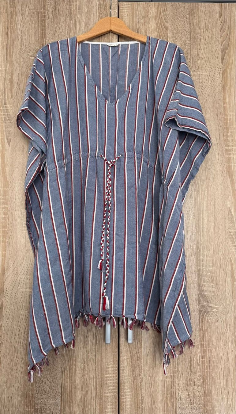 Vestiti: Strand Kleid blau grau Baumwolle ein mal getragen – Usato da Nussbaumen AG venduto da brigitebardot