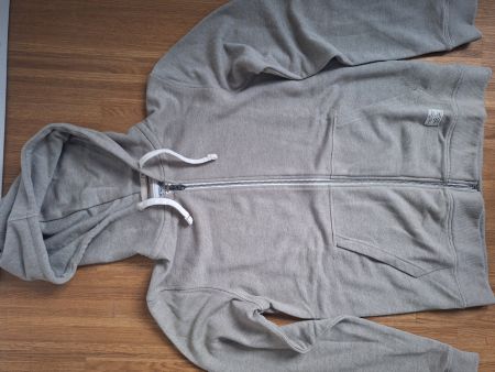2 Graue Kapuzenpullover mit Reissverschluss, Gr. M,