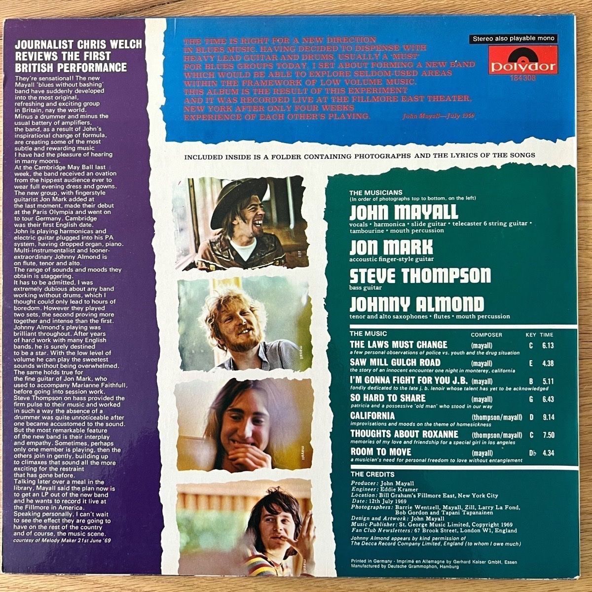 Vinyles: John Mayall - The Turning Point / 1. D-Press. 1969 - TOP – D'occasion à Gais par soundcave57 1