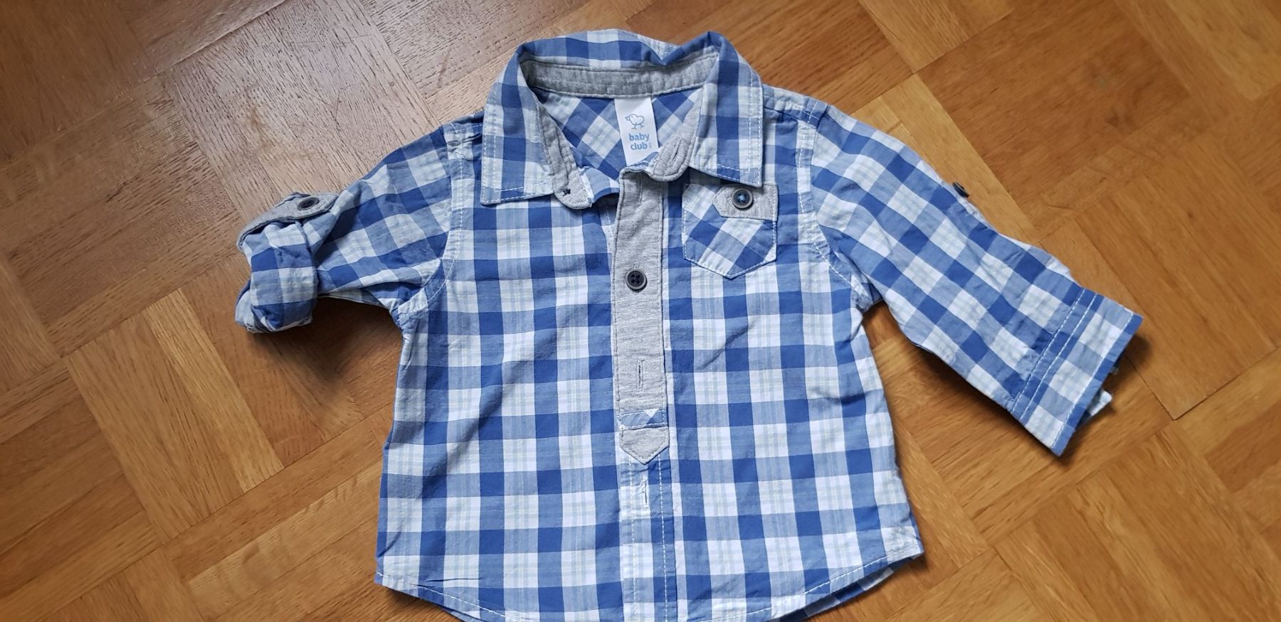 Camicie, Top & T-shirt: 2 Langarmhemden blau, Gr. 62 – Usato da Dietikon venduto da grafad 1