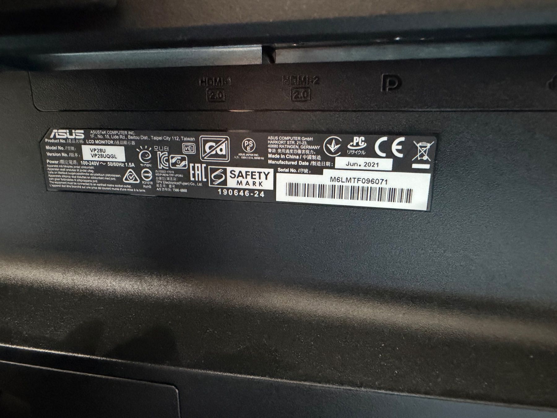 Asus Monitor: 2 ASUS Monitoren – Usato da Zürich venduto da mar_hs6l 3