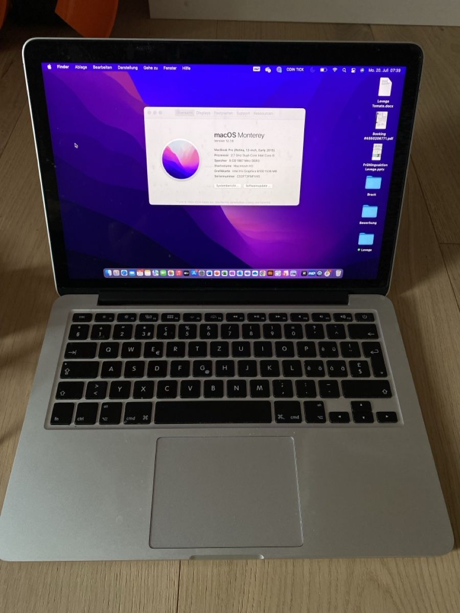 Apple Notebooks: MacBook Pro (8GB SSD, 13", early 2015) – Gebraucht aus Solothurn von damomami