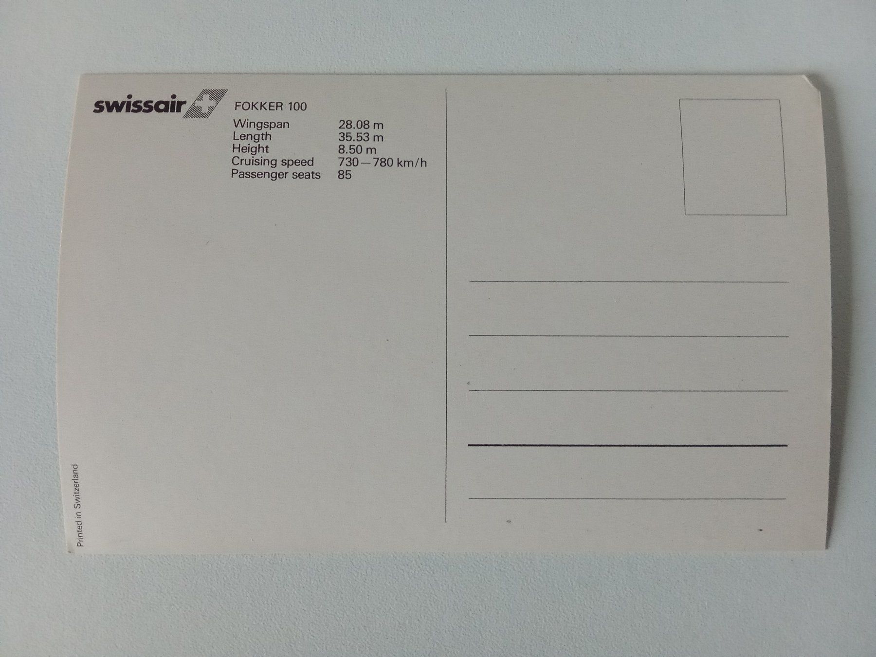 Ansichtskarten: Aviatik 1 Ansichtskarte der Swissair – Gebraucht aus Bilten von Bora3 1