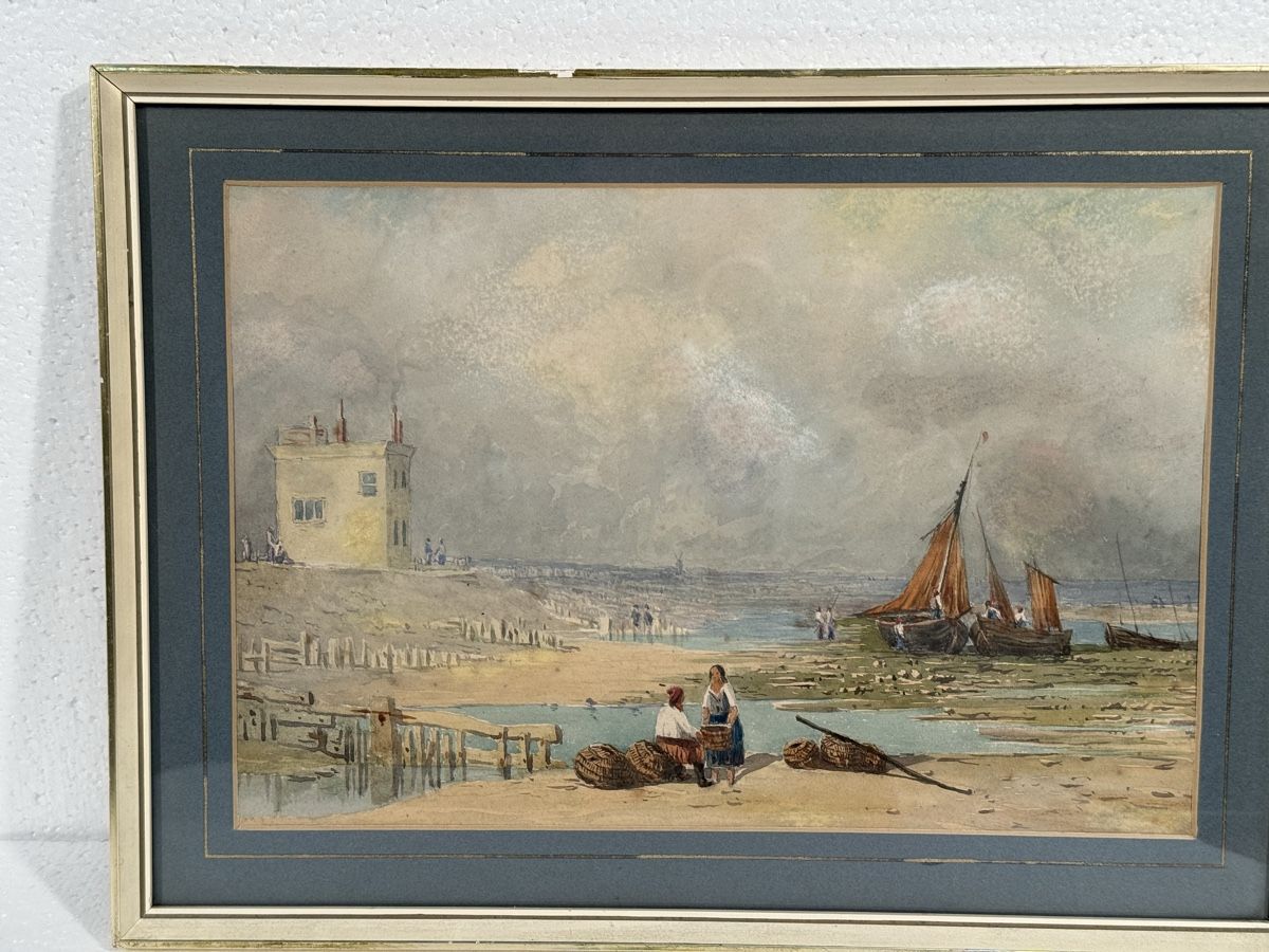 Dipinti: Tableau ancien, scène de plage ensoleillée – Usato da Lausanne venduto da vas_mbk2 2