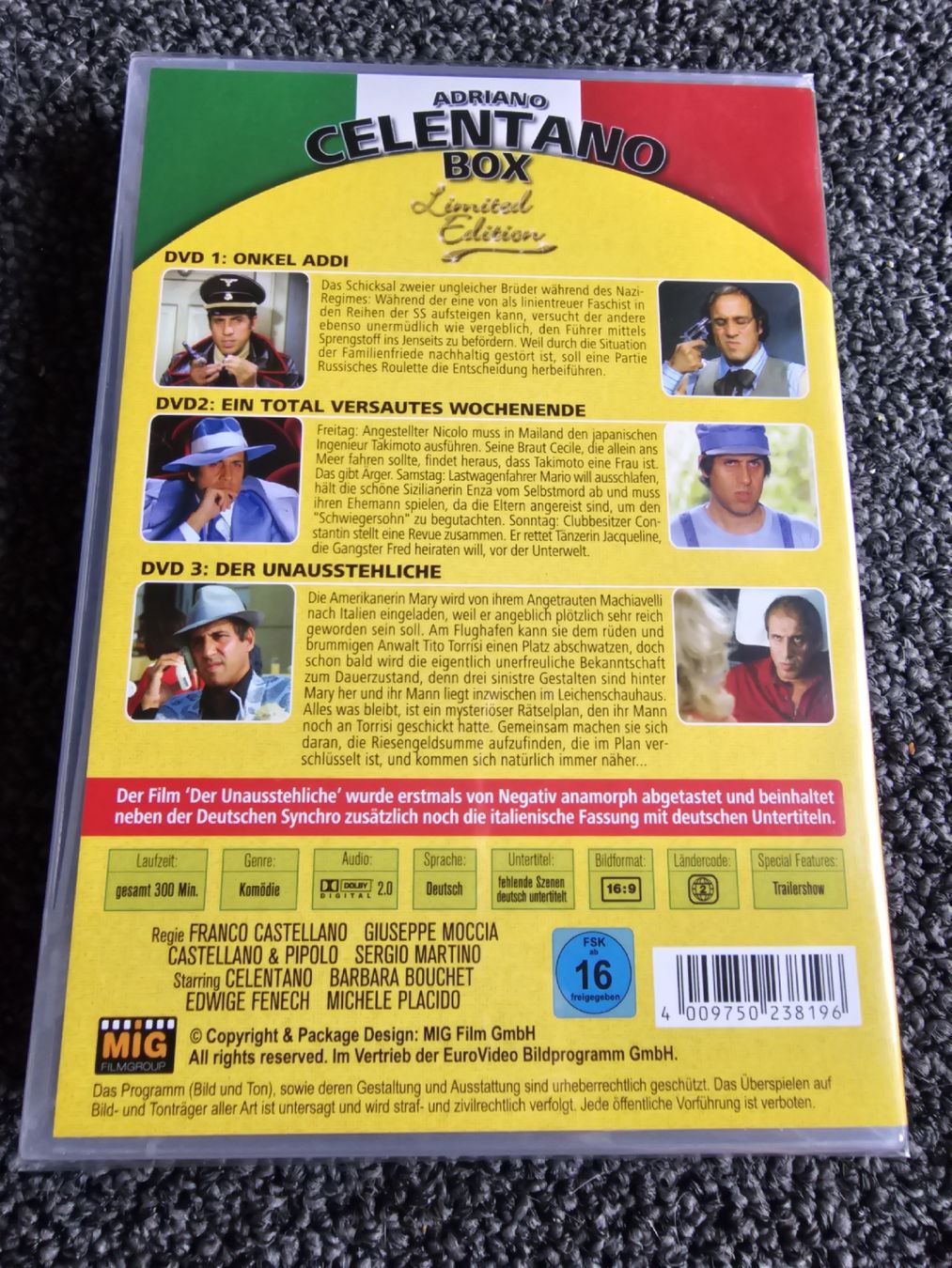 Tutti i DVDs: Adriano Celentano Box Limited Edition Neuverpackt – Nuovo e nell'imballaggio originale da Ruswil venduto da jan_bxl5 1