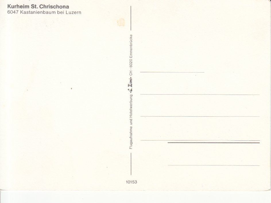 Ansichtskarten: Kastanienbaum St. Chrischona ca. 1970 – Gebraucht aus Bürglen TG von StampGraf 1