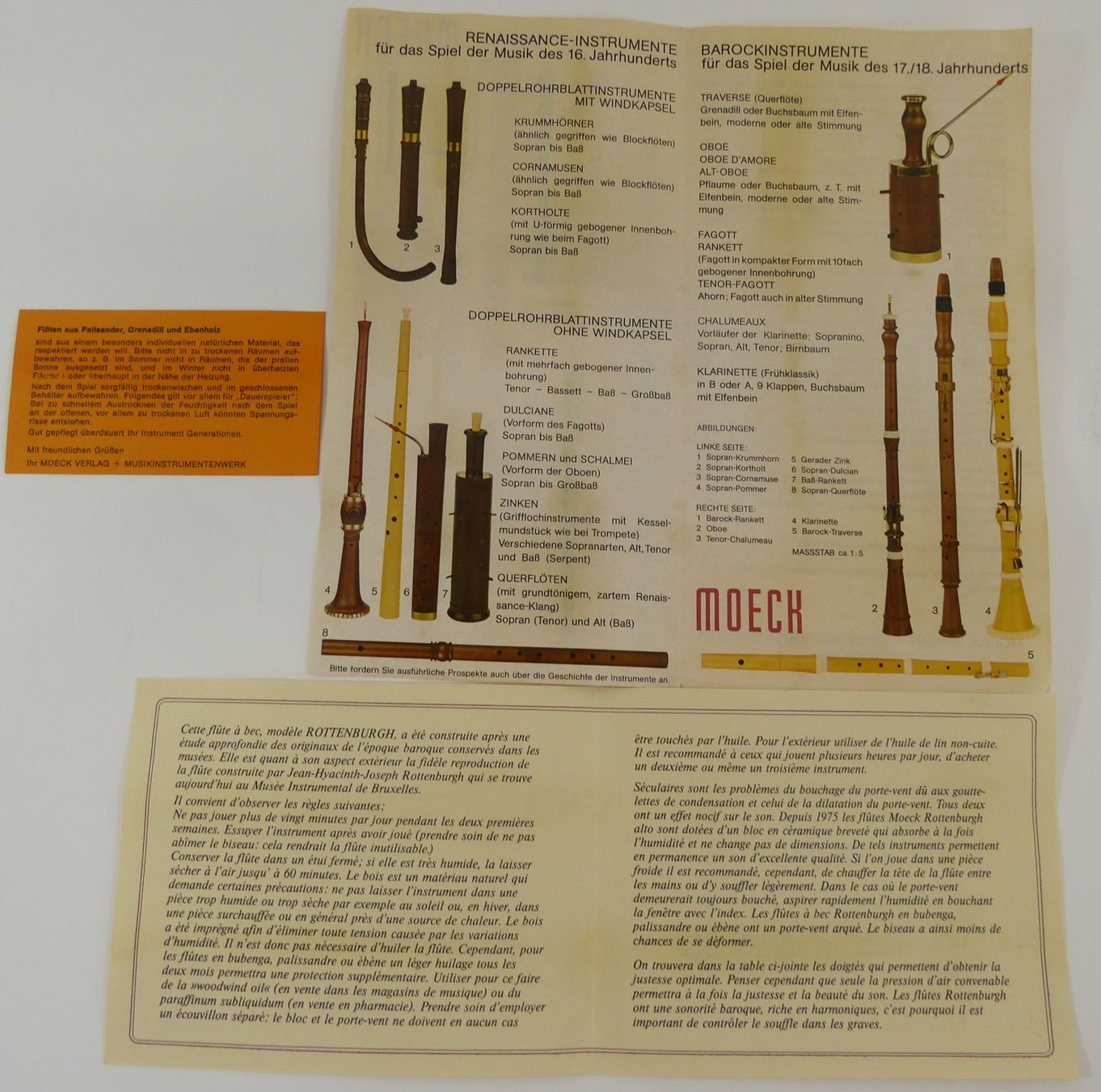 Strumenti musicali: Rottenburgh Altblockflöte von Moeck – Usato da Bern venduto da blaukreuz-brocki_BE 6