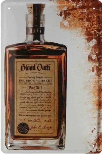 Insegne: Blechschild-BLOOD DATH WHISKEY – Nuovo e nell'imballaggio originale da Rupperswil venduto da big-one-sale