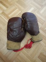 Vintage Slazenger Boxhandschuhe Leder braun gebraucht