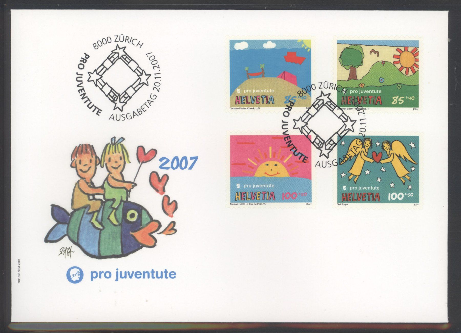 Tutti i francobolli: 2007, FDC, Pro Juventute – Usato da Willisau venduto da Vollstempel