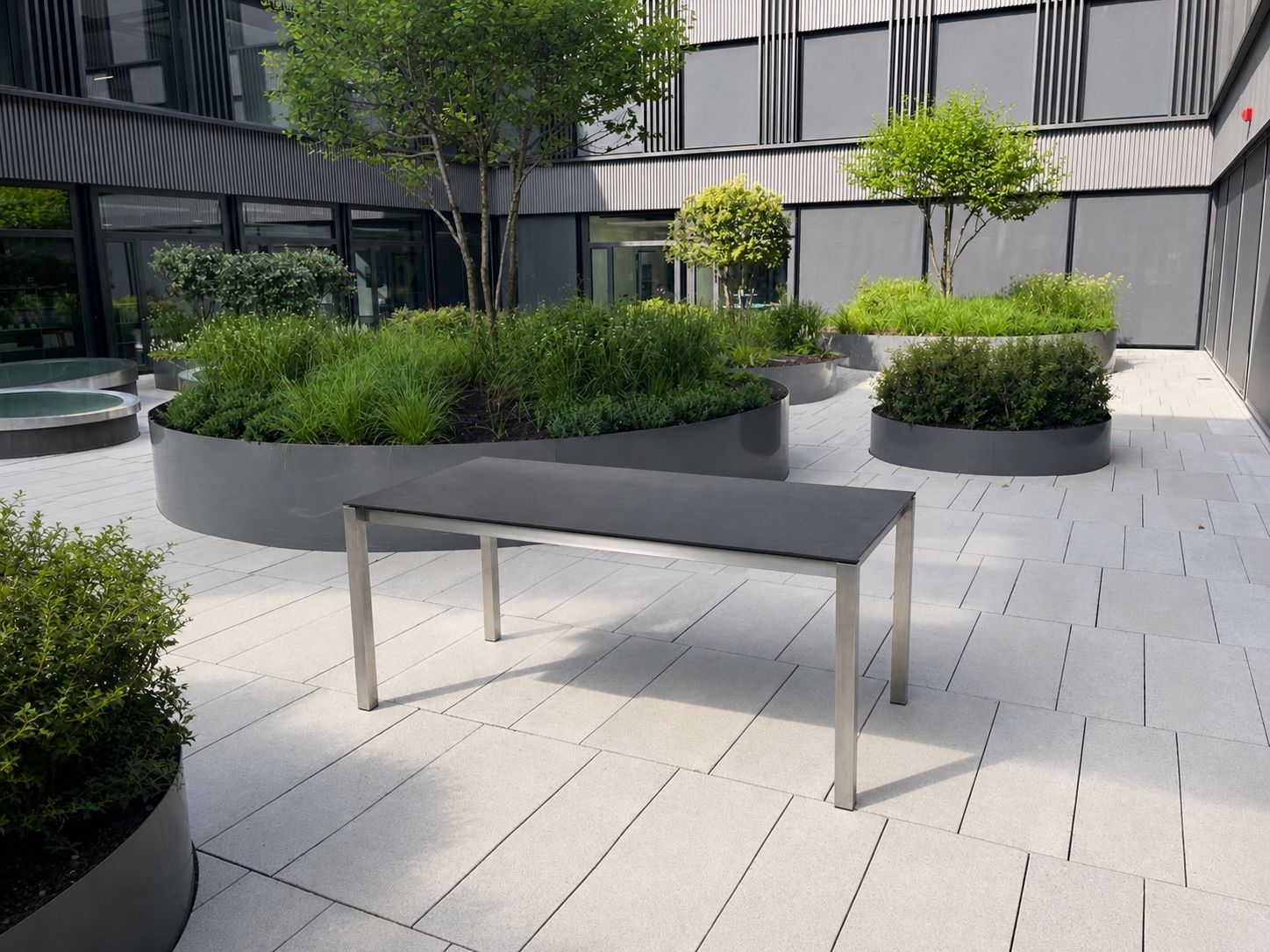 Tavoli: Table céramique extensible 150-210 Swiss Made inox – Nuovo e nell'imballaggio originale da Suhr venduto da InterioX