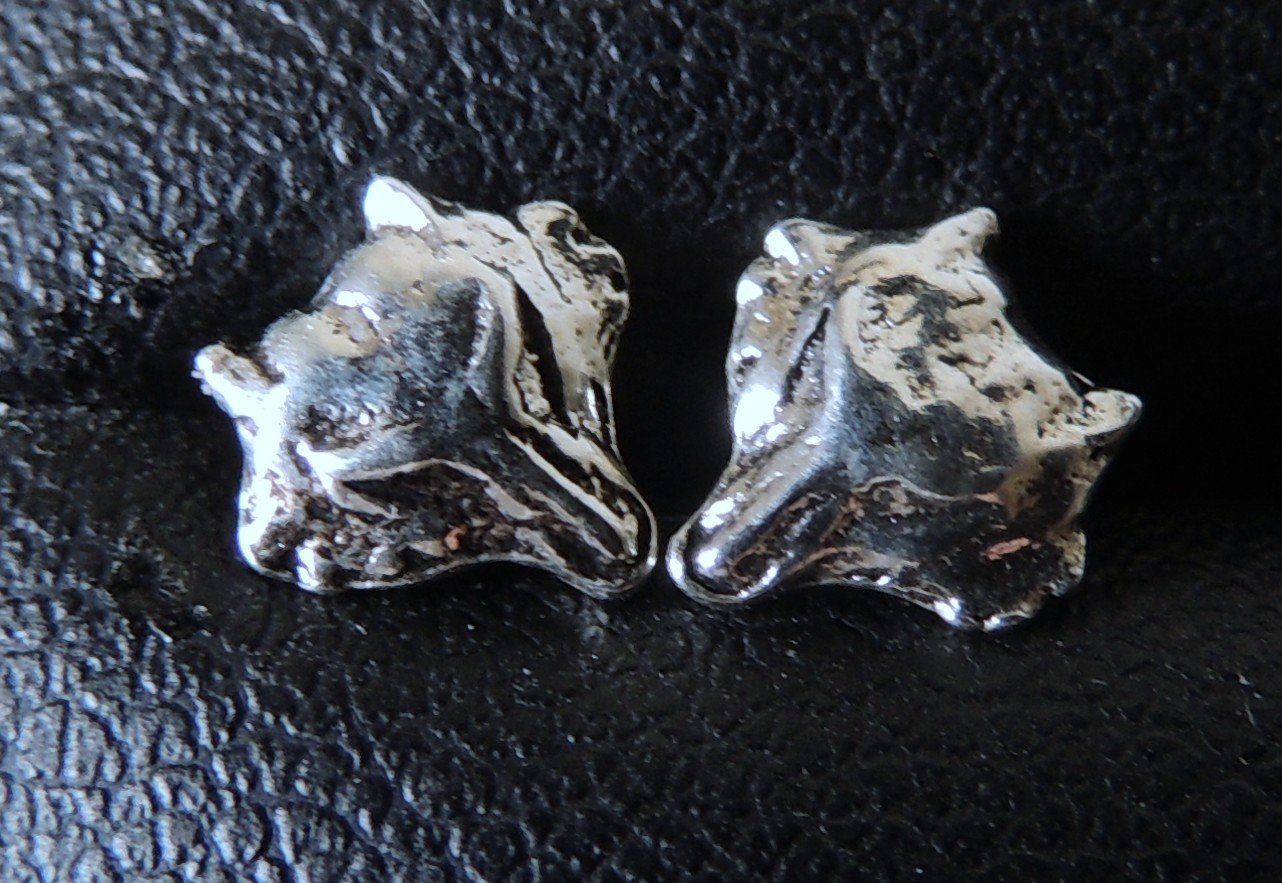 Boucles d'oreille: Wolf Silber 925 Ohrstecker 6 mm – Neuf (Voir description) à Waldenburg par schaller707