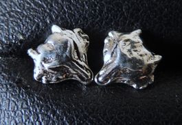 Wolf Silber 925 Ohrstecker 6 mm