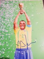 Cafu - Autogramm auf Foto Fussball