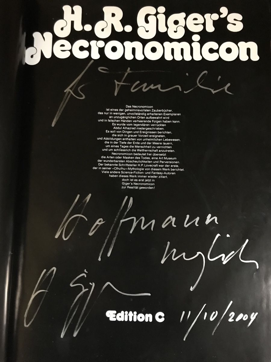 Libri: Giger Necronomicon mit Widmung Familie Hoffmann 2004 – Usato da Wolfhalden venduto da SecondAntique 2