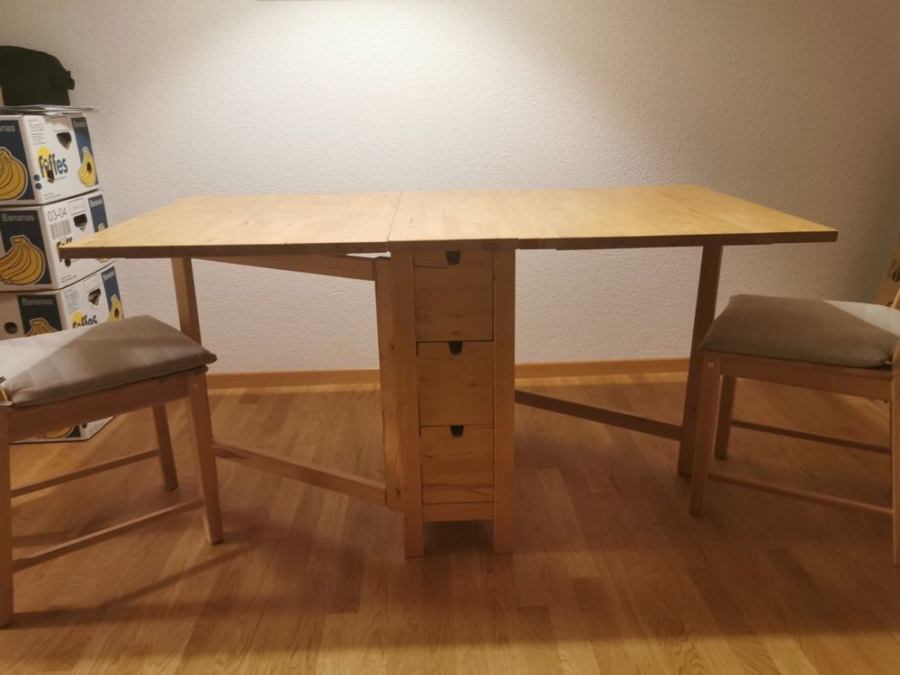 Ikea Klapptisch Norden inkl. 2x Ikeastühke und Sitzkissen Kaufen auf