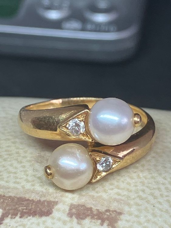 Ring Gold 750 Perle Ø 10mm - R89 main image 0