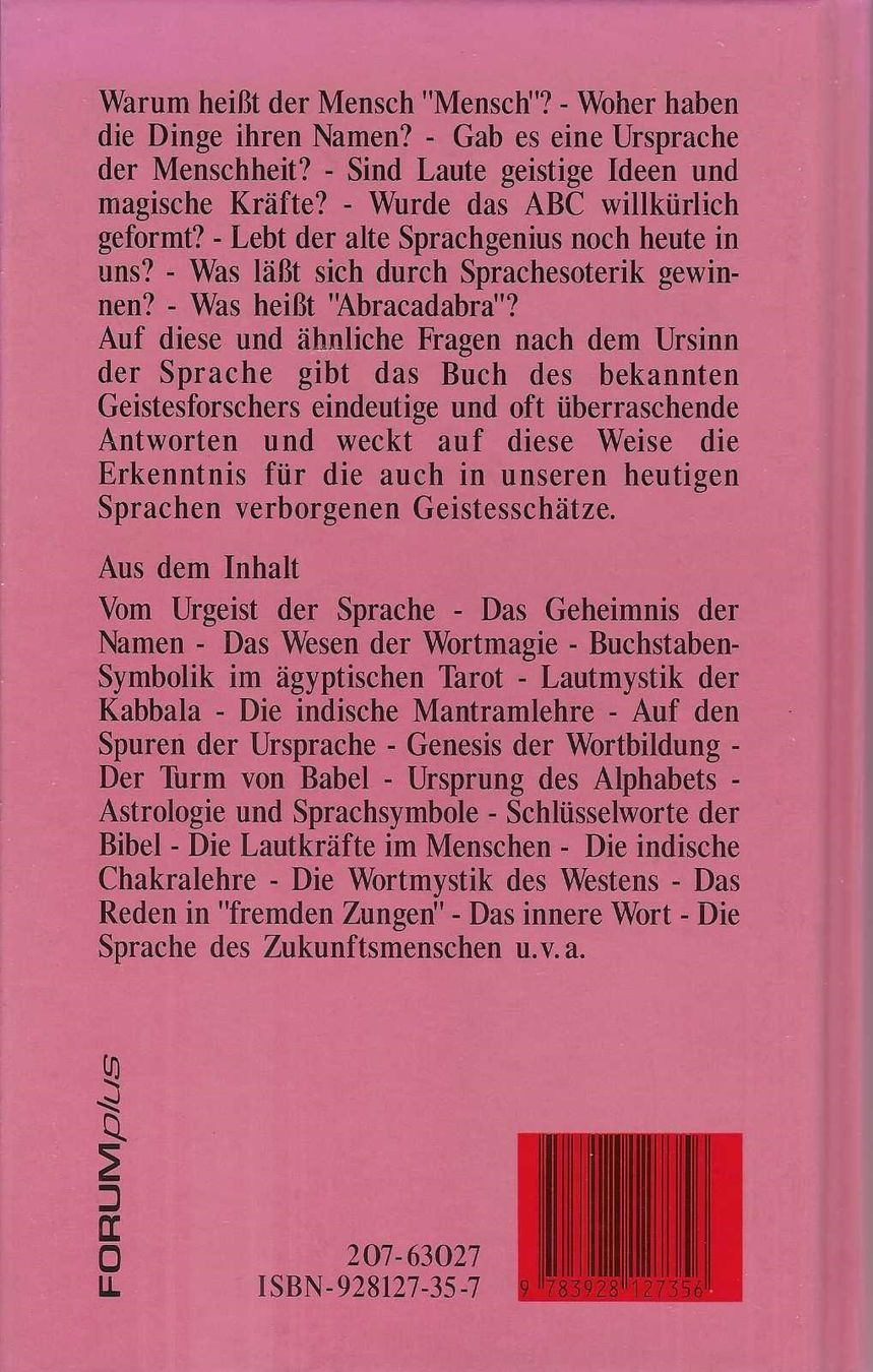 Libri: Mystik und Magie der Sprache – Nuovo (secondo la descrizione) da Flims - Dorf venduto da Stagediver 1